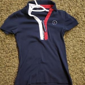 Quarter zip tee with collar